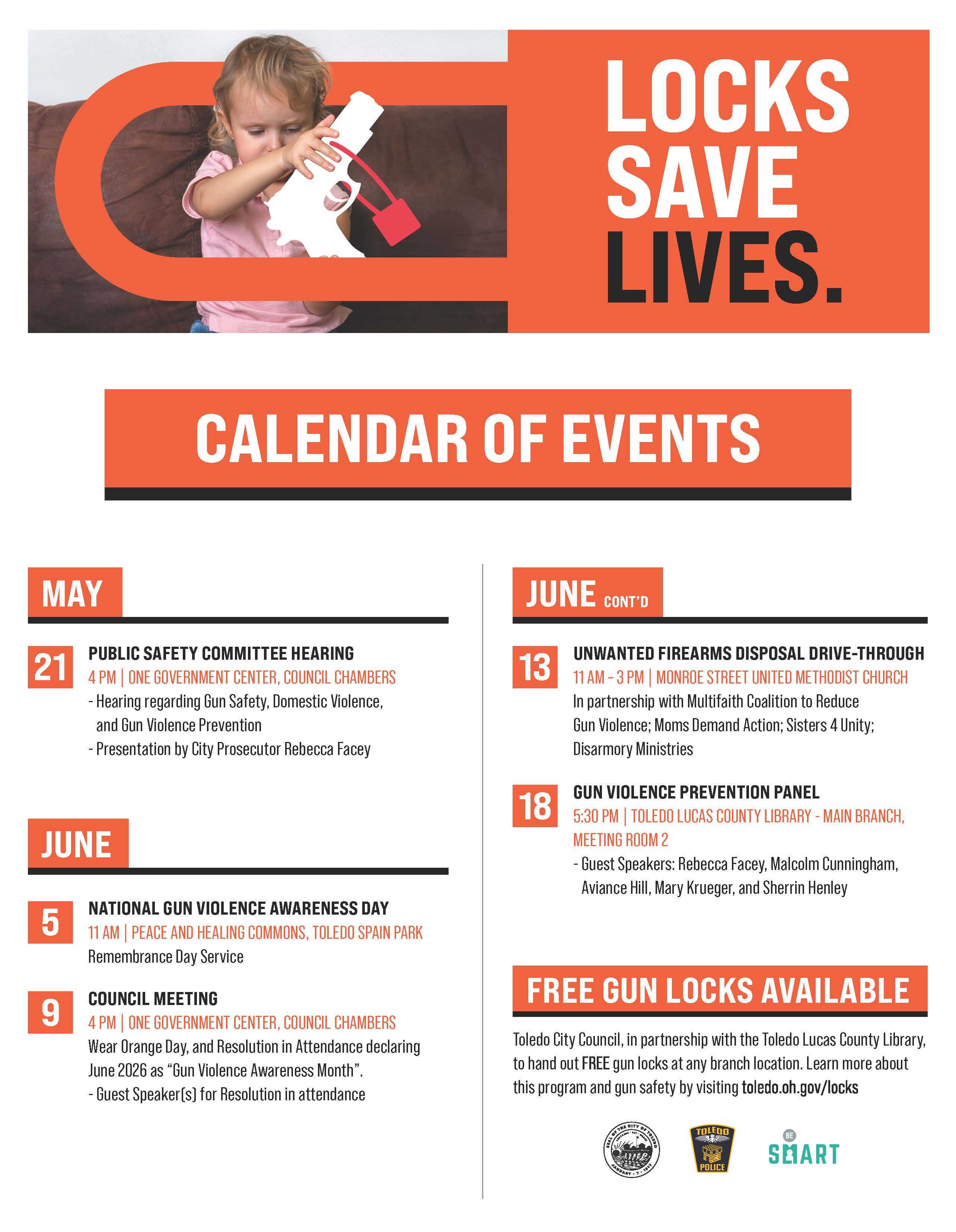 Check out these Locks Save Lives Events throughout this summer